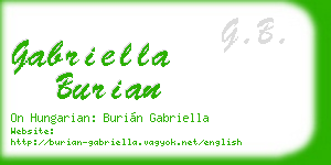 gabriella burian business card