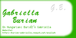 gabriella burian business card